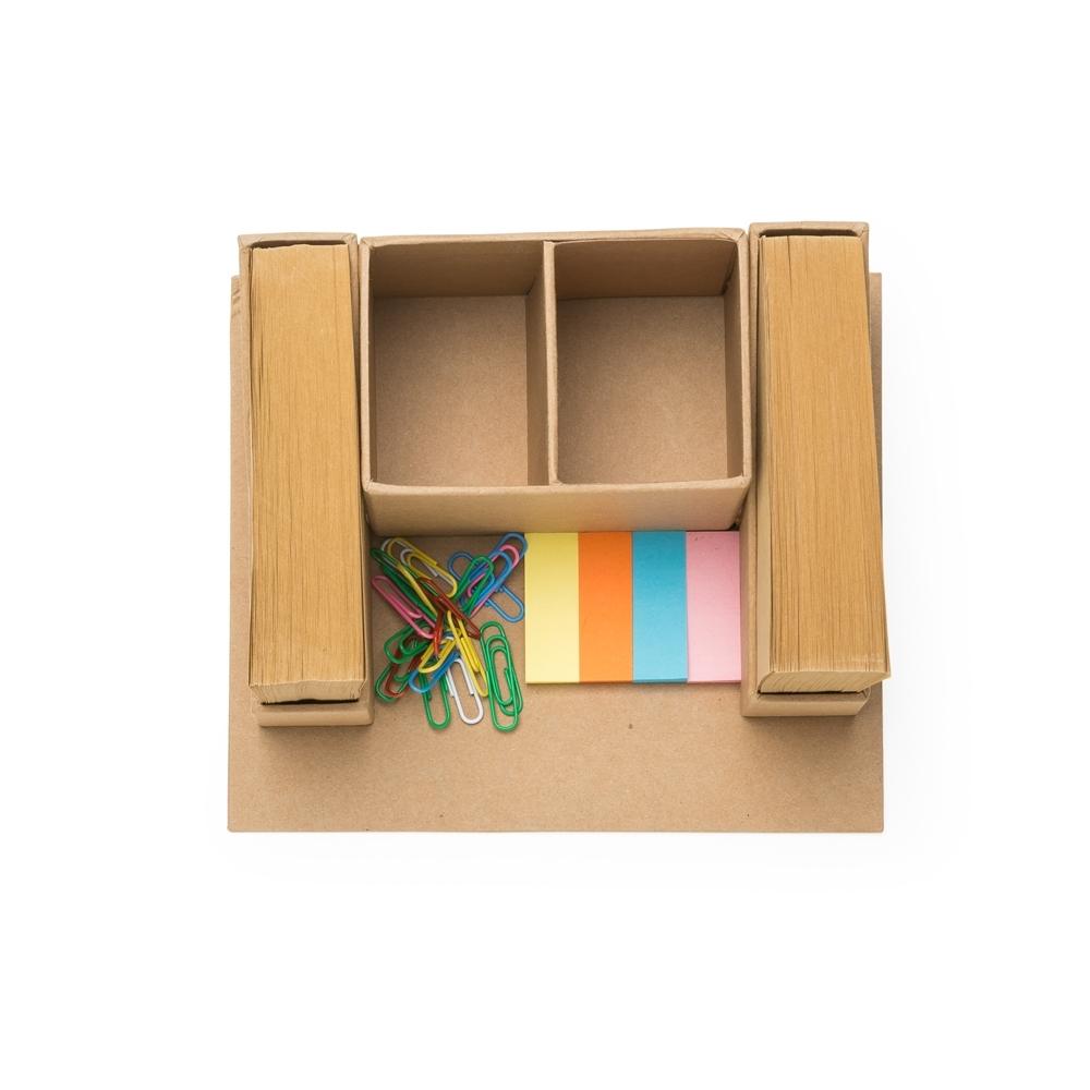 Bloco de Anotações com Porta Caneta e Autoadesivos