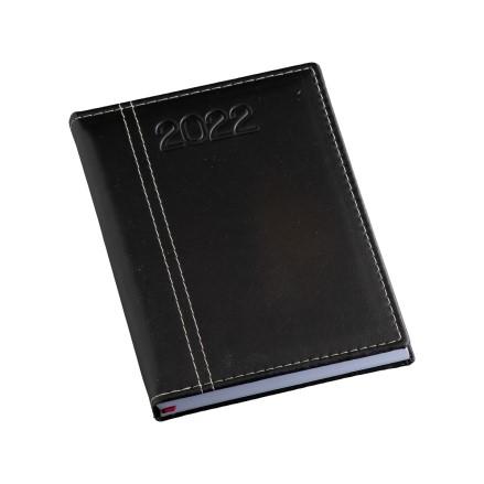 Agenda Lisa Preta com Costura