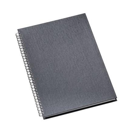 Caderno de Negócios Pequeno Capa Metalizada Grafite