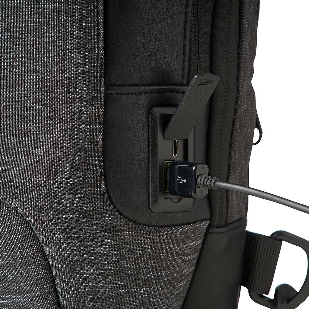 Mochila de Ombro USB Antifurto