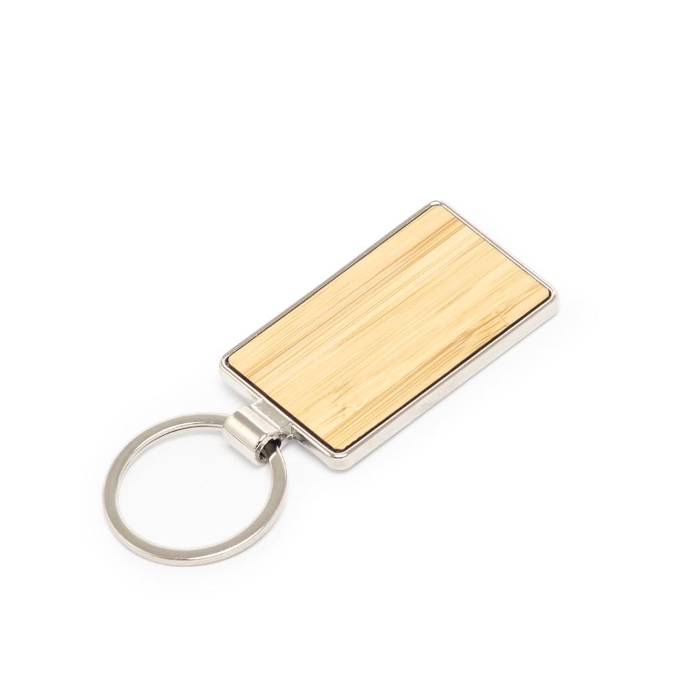 Chaveiro Metal Bambu Retangular.
