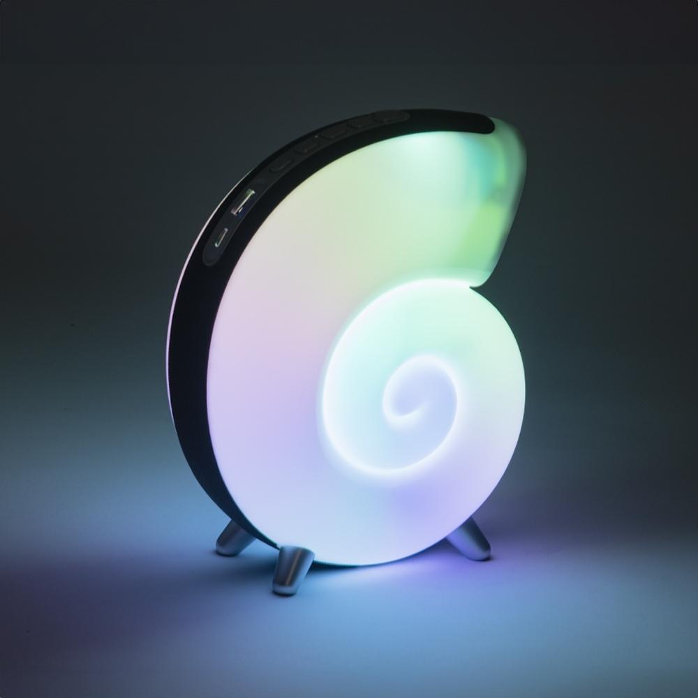 Caixa de Som Multimídia TWS com Luminária RGB Concha.