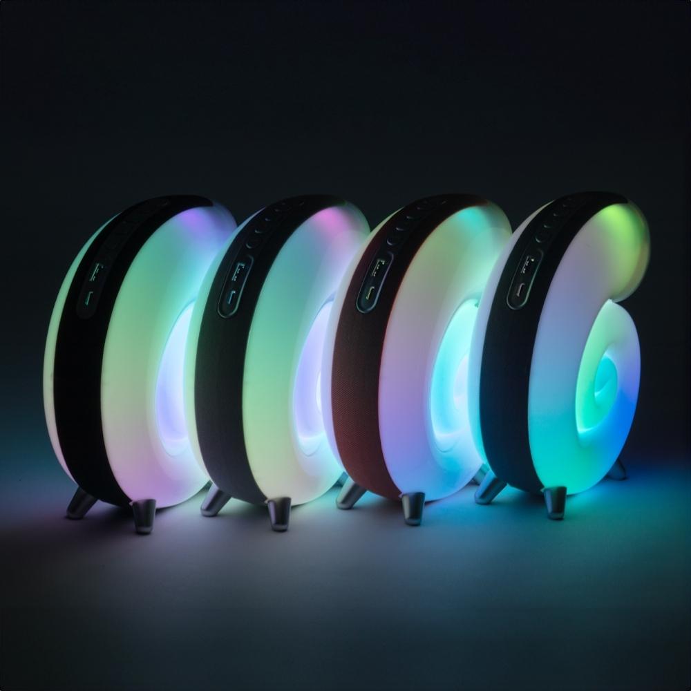 Caixa de Som Multimídia TWS com Luminária RGB Concha.
