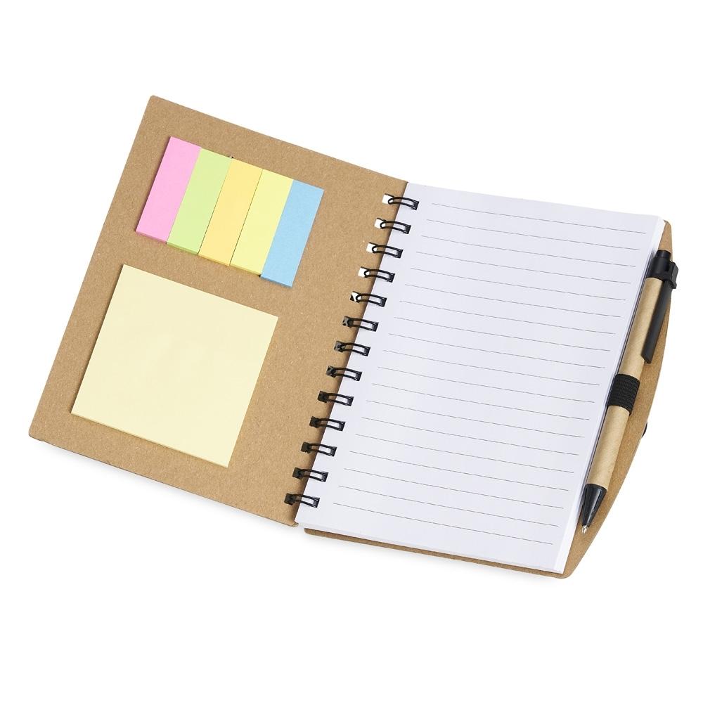 Caderno com Autoadesivos e Caneta